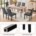 thumbnail image 6 of Yaheetech Modern Upholstered Dining Chairs with Solid Wood Legs, Set of 2, Dark Gray, 6 of 7