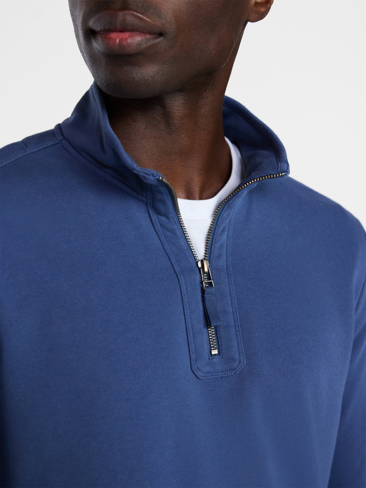 George Men's Washed Terry Quarter Zip Sweater, Sizes S-3XL