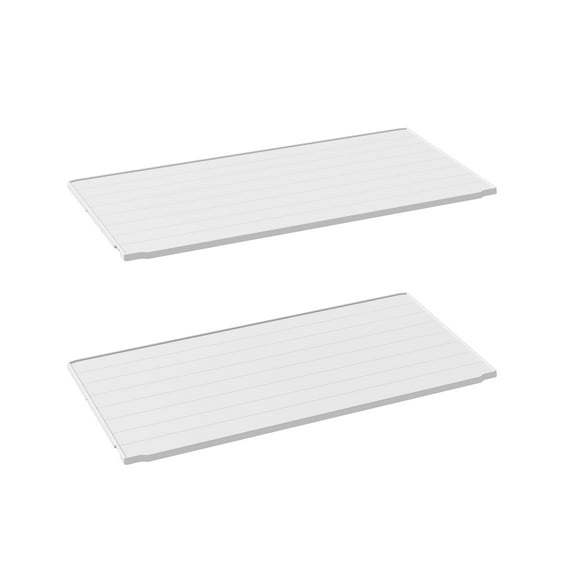 Homall Resin Adjustable Shelf for Outdoor Storage Shed, 2-Pack, Durable & Easy to Install, White
