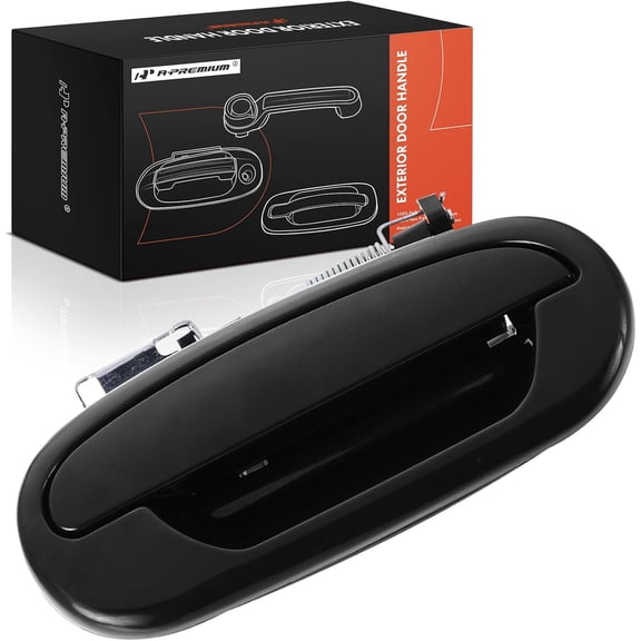 A-Premium Front Right Passenger Side Exterior Door Handle Compatible with Ford F-150 F150 1997-2003, Smooth Black, Replace# 1L1Z7822404AAA