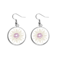 thumbnail image 1 of Lotus Open Pure Mind Ear Dangle Silver Drop Earring Jewelry Woman, 1 of 3