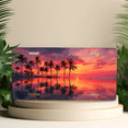 thumbnail image 4 of 1 Pcs 2D Flat License Plate Covers & Frames, Sunset over Palm For Decorative Front, Waterproof For Decoration Aluminum License Plate Covers & Frames Cover For Men Women, 12" X 6", 4 of 6