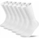 thumbnail image 1 of Lote de 3 a 12 Pares de Calcetines Deportivos Sólidos Casuales para Mujer, Talla 9 a 11 (Blanco, Paquete de 3), 1 of 1