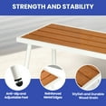 thumbnail image 6 of ModFusion 47" Outdoor/Indoor Backless Bench, All-Weather Patio Bench for Garden, Terrace, Porch, Park, Light Brown & White, 6 of 10