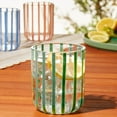 thumbnail image 2 of Mainstays by Becky G. & Alejandra 14-Ounce Short Acrylic Stripe Line Tumbler, Green, 2 of 8