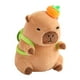 thumbnail image 5 of Lindo animal de peluche de carpincho Juguete de peluche de carpincho Animal de peluche de dibujos animados Realista naranja marrón claro, 5 of 9