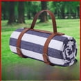 thumbnail image 1 of Esterilla de picnic portátil de PU, bolso de mano de cuero con hebilla de cinturón, bolsa de almacenamiento para esterilla de picnic, manta para exteriores, cinturón portátil, 1 of 5