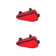 thumbnail image 3 of fastboy Mountain Bicycles Front Tube Frame Storage Bag Road Bikes Anti-scratched Triangular Pouch Keys Cellphone Saddle Holder Red 2Set, 3 of 6
