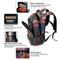 thumbnail image 5 of FORMRS Unisex Backpack Elementary School Travel Bookbag with Reflective Stripes, Vibrant Blooming Flowers, 5 of 7