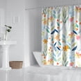 thumbnail image 2 of Pioneer Flower Floral Print Pattern Shower Curtain 84"x72" ,Bathroom Decorative Shower Curtains Set with 12 Hooks,Modern Waterproof Washable Shower Curtain, 2 of 6