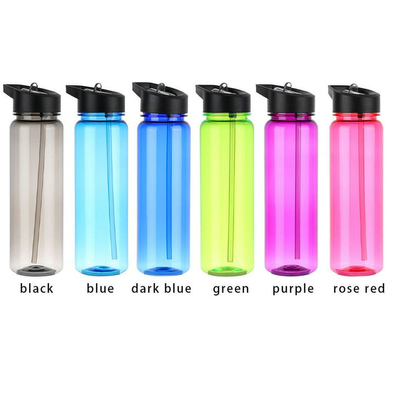 750ml Sport Portable Leakproof with Straw Water Bottles Food