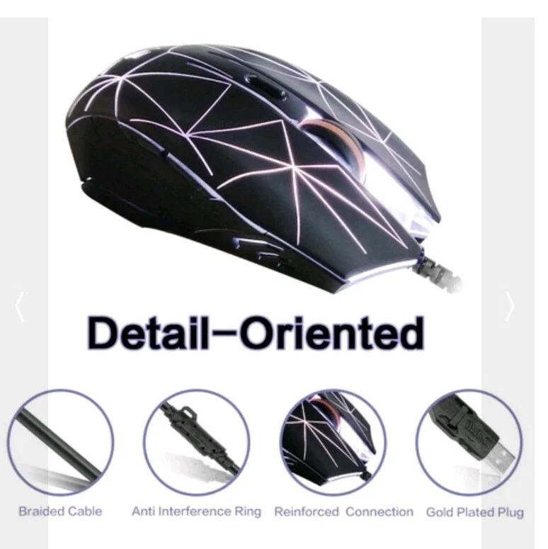 CIRCLE- Usb Wired Gaming Mouse Of Led Colorful Breathing Light, Ergonomic Gaming...