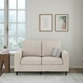 thumbnail image 2 of DHP Cooper Loveseat 2 Seater Sofa, Small Couch, Beige Linen, 2 of 16