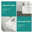 thumbnail image 4 of 14.5x10 Inch White Ceramic Rectangular Wall Mount Floating Bathroom Sink with Single Faucet Hole and Overflow , Modern Ceramic Countertop Sink for Small Bathroom, Laundry Room, White, 4 of 9