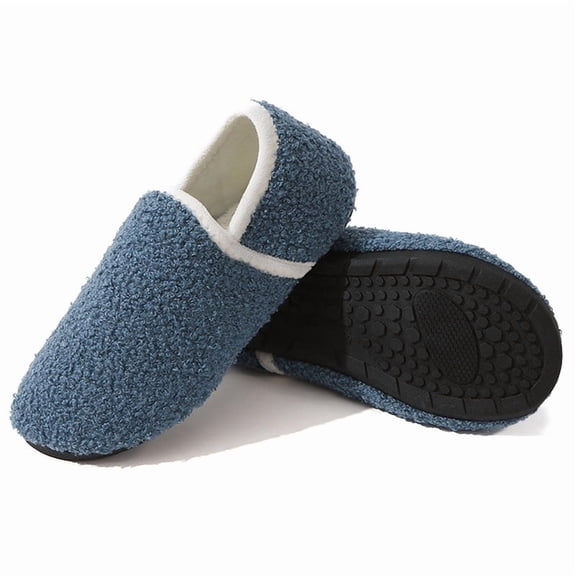 Knivor Cozy Slippers for Women with Hook Loop Warm Fuzzy Slippers Sock Shoes Ultra-Light House Slippers with Mute Anti-Slip Sole for Indoor Bedroom/Yoga