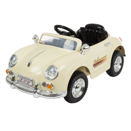 Lil' Rider 6V Kids Ride on Car with Remote Control for Ages 3-6 (Cream)
