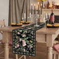 thumbnail image 2 of Table Runners 90 Inches Long Dress Scarves, Black Spring Floral Farmhouse Coffee/Dining/Kitchen Table Runner for Living Room, Elegant Pastoral Flowers Birds Watercolor 13x90 Inch, 2 of 9