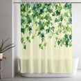 thumbnail image 5 of Country Leaves Shower Curtain Set, Waterproof Shower Curtains for Bathroom, Green Leaf Branches Vine Botanical Rustic Washable Fabric Cloth Bath Curtain for Bathtub Decoration with Hooks 60x72 Inches, 5 of 9