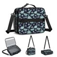 thumbnail image 5 of DarkBlue Cartoon Dinosaurs Leaves Pattern Bento School Insulated Lunch Bag Box with Shoulder Strap and Bottle Holder, 11" X 9.5" X 3.5", 5 of 5