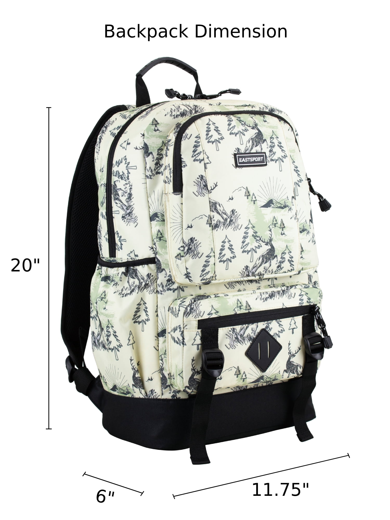 Eastsport Unisex Lexington Laptop Backpack, Deer Print
