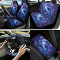 thumbnail image 2 of Yuyamidu Cute Dolphin Car Seat Cover Set of 13 Purple Galaxy Steering Wheel Cover Seat Belt Covers Car Armrest Cover Cup Holders Keychain 13 PCS Auto Accessories, 2 of 6