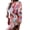 Pink, variant on Office Lady Blazer Colorful Print Slim Spring Autumn Fake Pockets Floral Suit Jacket for Office