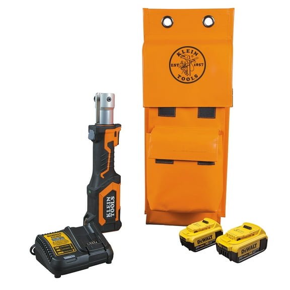 Klein Tools BAT207T134H Battery Operated Cutter And Crimper Kit With No Heads