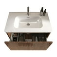 thumbnail image 4 of U047-Etna30W-305 Etna 30" Striped Walnut Bathroom Vanity with White Ceramic Sink, Wall Mounted Floating Bathroom Vanity for Modern Bathroom, Pre-assembled, 4 of 9