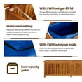 thumbnail image 5 of vidaXL 1 Piece Solid Acacia Wood Patio Storage Box for Cushions and Blankets Outdoor Garden, 5 of 11
