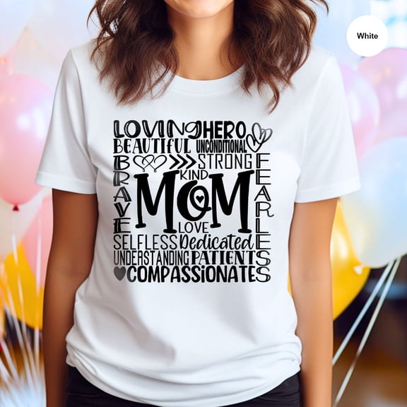 Mom T-Shirt, Mom Word Graphic Tees, Mother's Day Gift, Gift for Mothers, SL0151