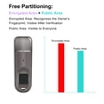thumbnail image 2 of yeacher Secure USB 3.0 Flash Drive with Fingerprint Lock, 256GB Storage, Pearl Silver, High-Speed Data Transfer, AES 256-bit Encryption for Personal & Business Use, 2 of 6
