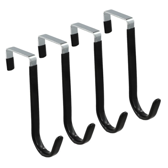 4Pcs Metal No Punching Single Hooks Hanger Over The Door Hook For Hanging Towel