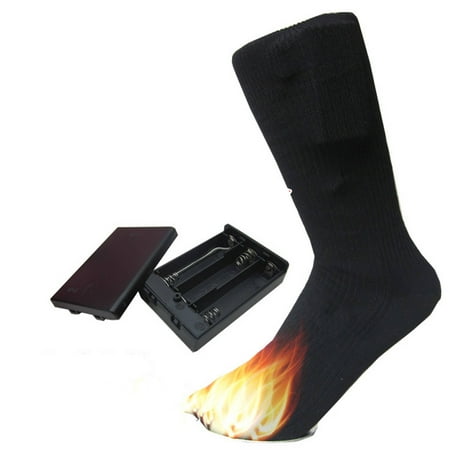 TELOLY Heated Socks for Men Rechargeable Comfortable Heated Ski Socks Men Socks Electric Electric Socks Black