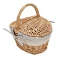 thumbnail image 1 of Cesta De Picnic De Mimbre, Cesta Tejida A Mano Multifuncional Con Forro Extraíble Para Viajes, 1 of 7