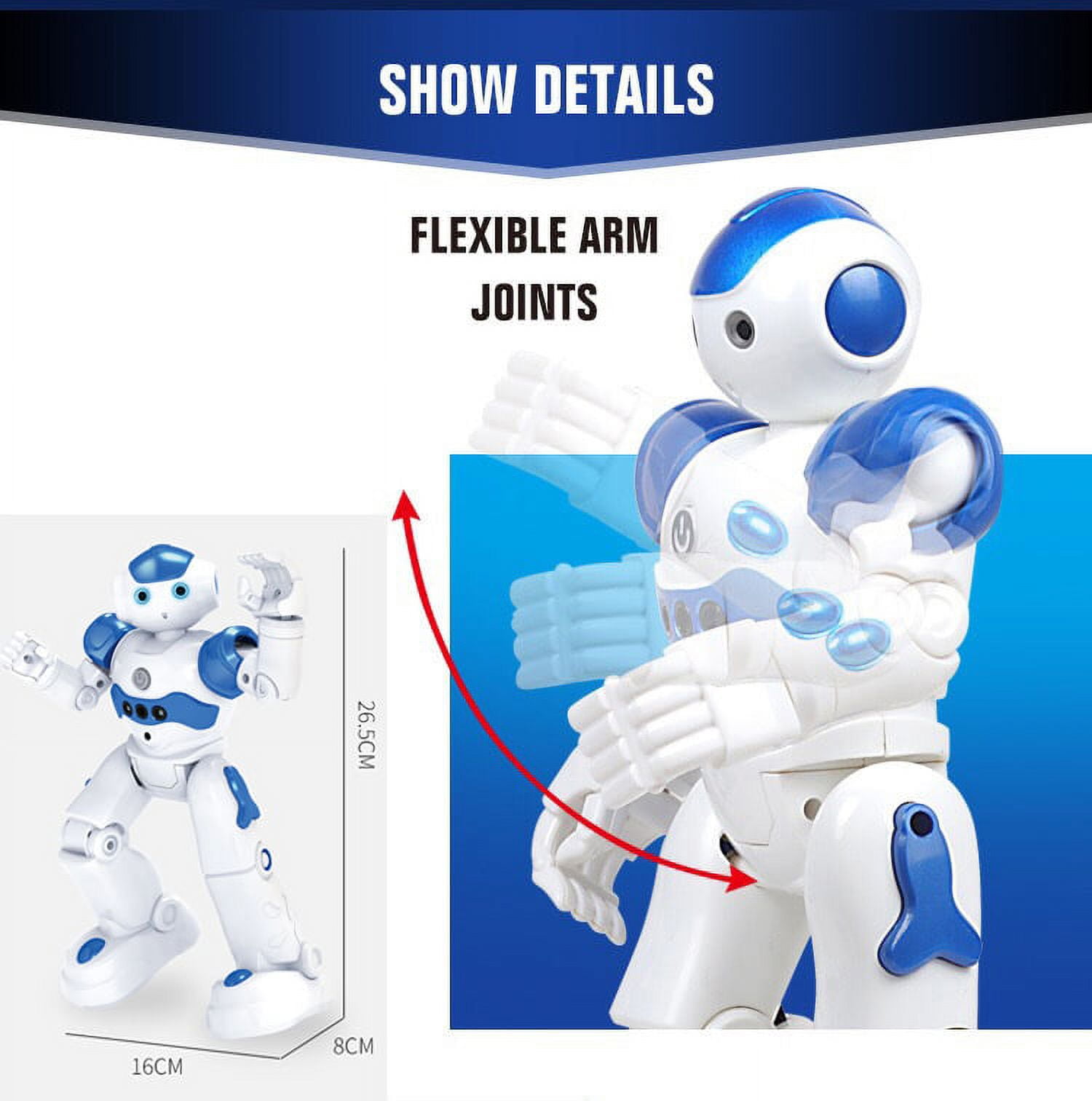 Eterstarly Gesture Sensing Robot Toys for Kids, RC Intelligent Programmable  Music Robot Toys for 6+ Year Old Boys Girls Ideal Christmas Birthday