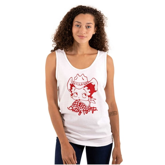 Betty Boop Cowgirl Southern Country Tank Top Tee Shirt Women Brisco Brands S