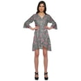 thumbnail image 1 of Moomaya Bathrobes For Women Wrap Printed Ruffle Style Bride Getting Ready Dress, 1 of 5
