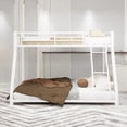 thumbnail image 6 of Harper & Bright Designs Twin Over Full Bunk Bed with Ladder, Metal Bunk Bed Frame with Full-Length Guardrail for Bedroom, White, 6 of 11