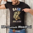 thumbnail image 2 of HTV4U Stretchable WeedFoil Heat Transfer Vinyl Silver, 20" x 3 Yards - Metalic Look Shine Smooth Soft Finish Heat Press Iron on Paper Film for T-Shirts, 2 of 5