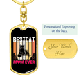 thumbnail image 3 of Bestcat Mom Ever Stainless Steel or 18k Gold Premium Swivel Dog Tag Keychain, 3 of 8