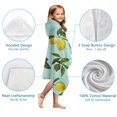 thumbnail image 7 of Yellow Lemon Fruit Flowers LightBlue Pattern Hooded Bath Towel，50"x30" for Ages 3 To 12 Kids, Quick Dry Lightweight Soft Microfiber Hood Beach Towel Cover Up for Kids, 7 of 7