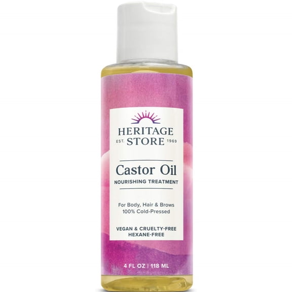 Heritage Castor Nourishing Oil, Hexane-Free, 4 fl. oz. (118 ml)