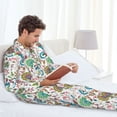 thumbnail image 6 of Picia Fairy Flower Pattern Men’s Long-Sleeve Sleepwear Set - Soft 2-Piece Loungewear with Pockets, Comfy PJs for Relaxing Nights-Large, 6 of 7