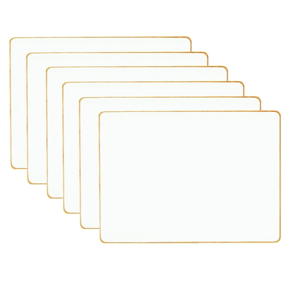 Dowling Magnets Double-sided Magnetic Dry-Erase Board, Blank, Pack of 6