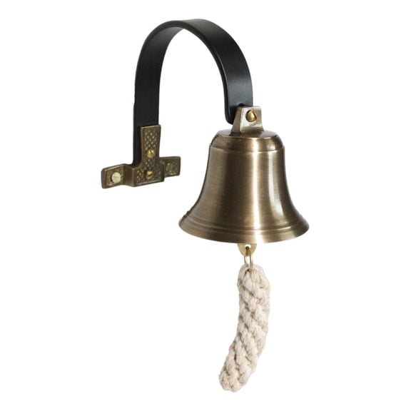 Victorian Antiqued Solid Brass Compact Shopkeeper Door Bell Dinner Bells