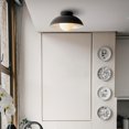 thumbnail image 3 of 1-Light Matte White Flush Mount Ceiling Light with White Opal Glass Shade, 3 of 8