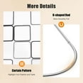thumbnail image 5 of U Shaped Shower Curtain Rod, Half Round Stainless Steel Bathroom Bathtub Shower Curtain Rod Rack with 94.49" x 70.87" Shower Curtain, 5 of 13
