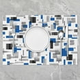 thumbnail image 2 of Blue Grey Geometric Table Mats Placemat 12"x18" Modern Abstract Placemats Set of 4 Geometry Placemats for Dining Table Indoor Outdoor Kitchen Modern Art Decor Table Place Mats, 2 of 4