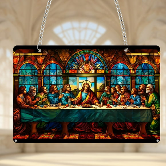 Clearance! 's Last Supper Decorative Painting Acrylic Pendant Window Decoration Museum Decoration