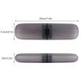 thumbnail image 2 of 2 Pack Travel Size Toiletries for Toothbrush Storage Holders, Transparent Black Toothbrush Travel Case, Plastic Toothbrush Holder Travel, 7.9”×2.1”×1.2” Portable Toothbrush Case for Traveling, 2 of 7